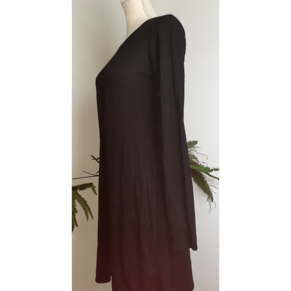 BCBGMaxazria "Farlow" Tulle-Inset Dress - Black - Picture 8 of 10